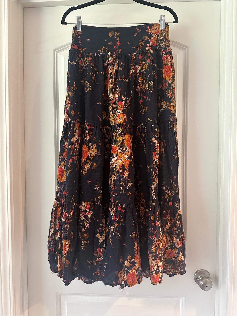 Natural Life Dark Floral Maxi Skirt